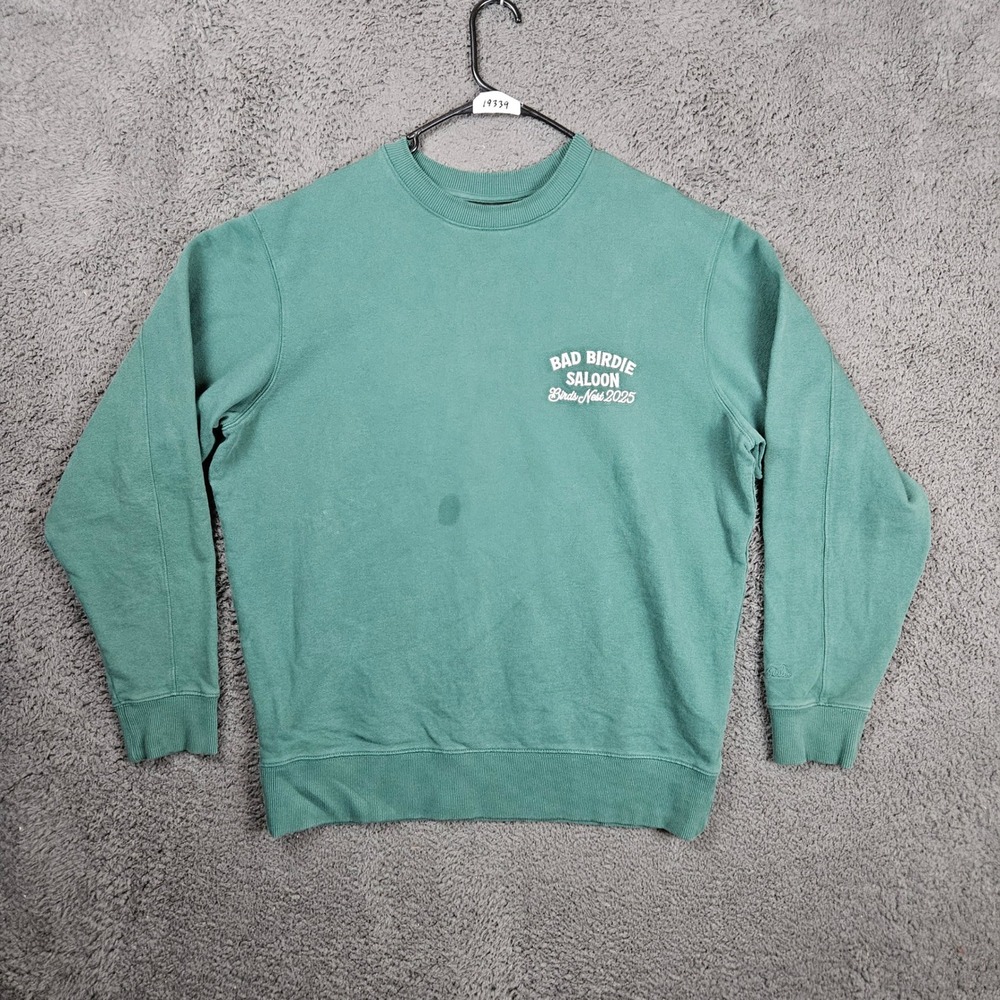 Bad Birdie Mens XL Saloon‎ Birds Nest 2025 Green Crewneck Sweatshirt Golf